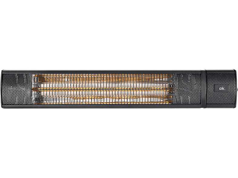 Estufa eléctrica - ok. OPH 206321 ES, Exterior, 2000 W, 3 Niveles de potencia, Soporte pared, Negro
