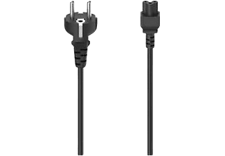 Cable alimentación europeo - Hama 3-pin Trébol, Material flexible, 2.5 m, Negro