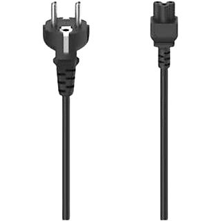 Cable alimentación europeo - Hama 3-pin Trébol, Material flexible, 2.5 m, Negro