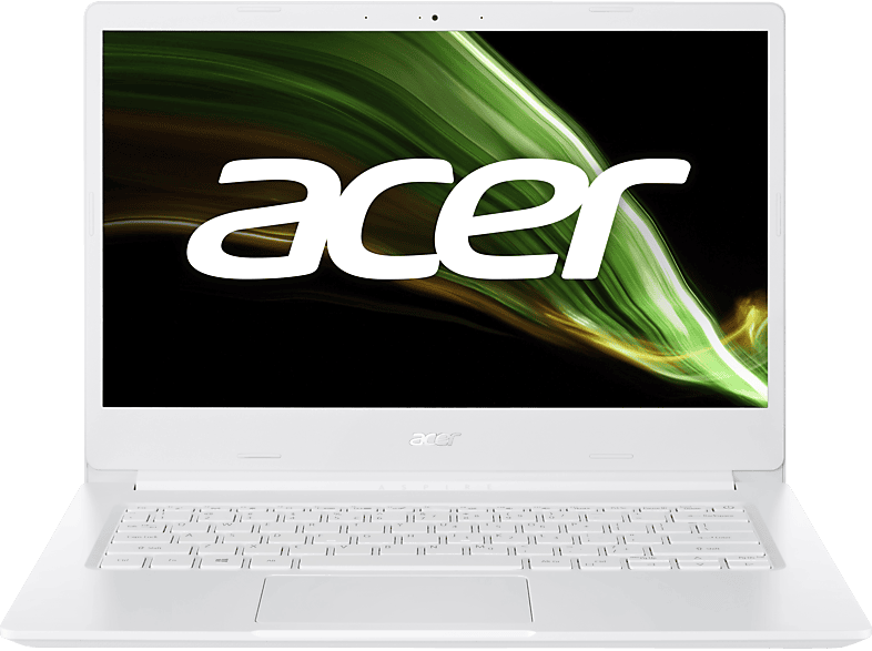 ACER Aspire 1 (A114-61-S67G), Notebook, mit 14 Zoll Display, Qualcomm 7c Prozessor, 4 GB RAM, 64 GB eMMC, Qualcomm, Adreno™ Onboard Graphics, Weiß Windows 10 Home S-Modus (64 Bit)