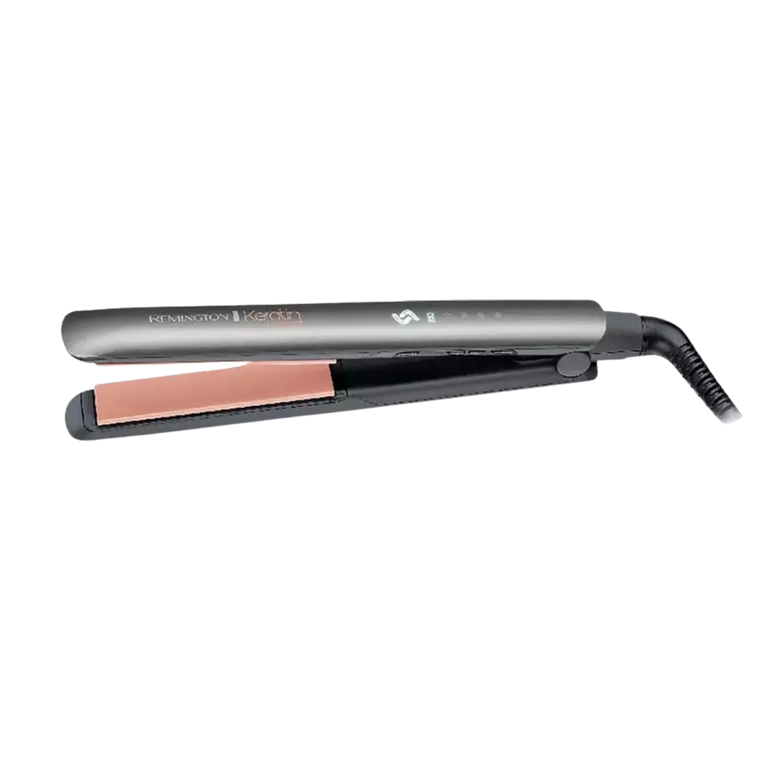 Plancha De Pelo remington s8598 revestimiento keratina y aceite almendras 5 niveles protect gris 8598 caliente