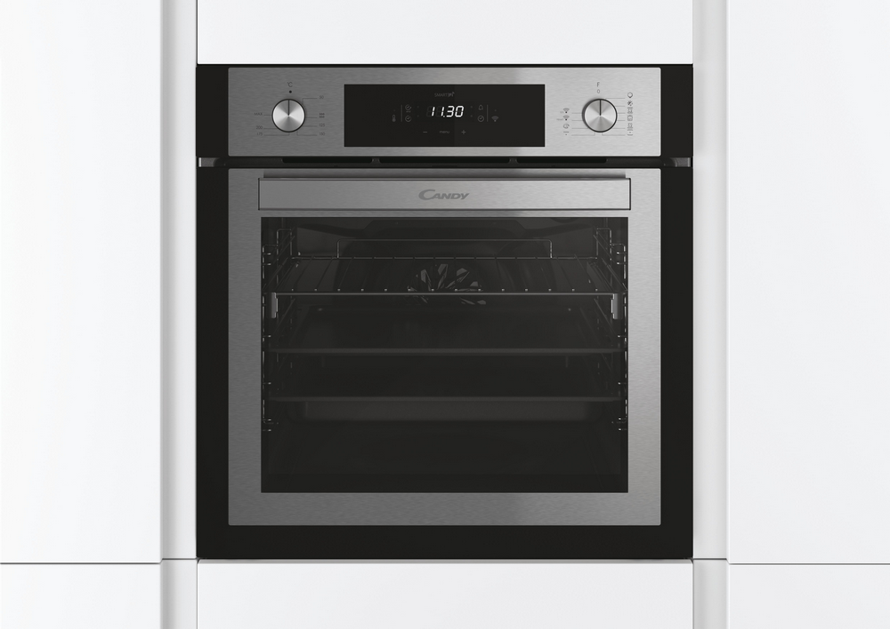 Horno - Candy Essenza FCNE625X WIFI, Multifunción, 70l, Limpieza h2O, 60cm, WIFI, Puerta doble cristal, Inox