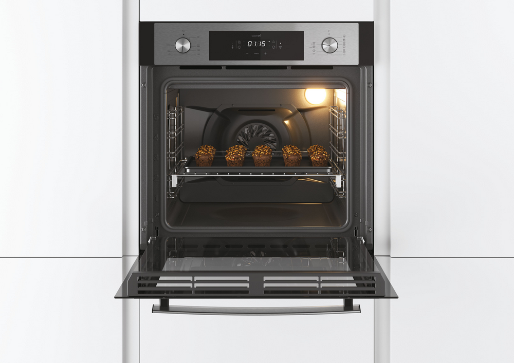 Horno - Candy Essenza FCNE625X WIFI, Multifunción, 70l, Limpieza h2O, 60cm, WIFI, Puerta doble cristal, Inox