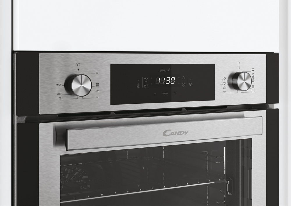 Horno - Candy Essenza FCNE625X WIFI, Multifunción, 70l, Limpieza h2O, 60cm, WIFI, Puerta doble cristal, Inox