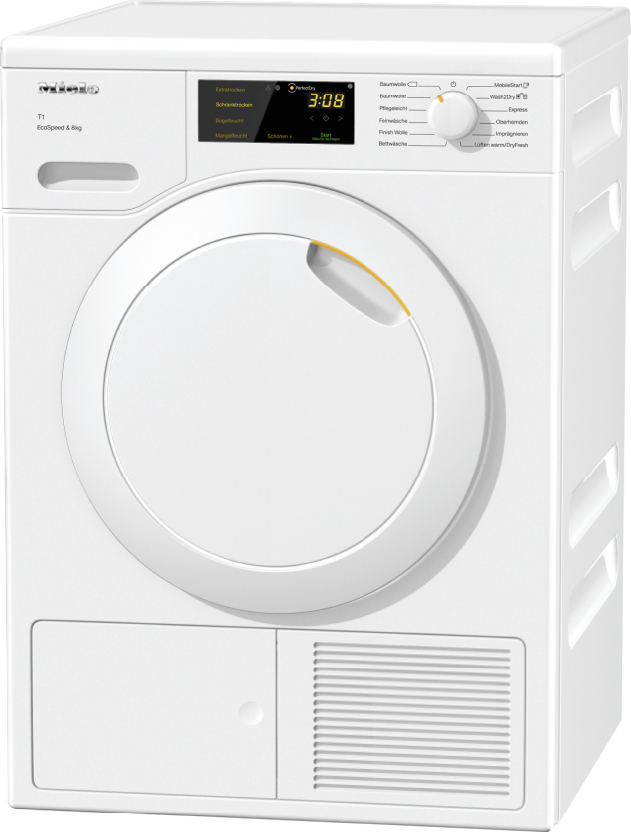 MIELE TCC 560WP ECOSPEED Wärmepumpentrockner (8 kg), Lotosweiß)