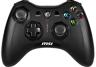 MSI Force GC30 V2 Gaming Controller mit Vibrationssystem (kabellos, für PC, Android und div. Konsolen, bis 8 Std Akku Laufzeit, schwarz, 212 Gramm)
