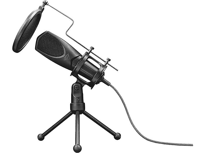 REACONDICIONADO Seminuevo Muy bueno Micrófono - Trust GXT 232 Mantis Streaming, Con trípode, USB, PC PS4, -38 dB, Negro