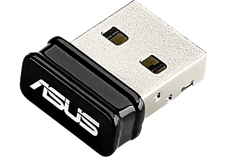 Adaptador USB WiFi - ASUS USB-N10 Tamaño NANO, USB 2.0, hasta 150Mbps, Negro, cifrado WEP, WPA y WPA2