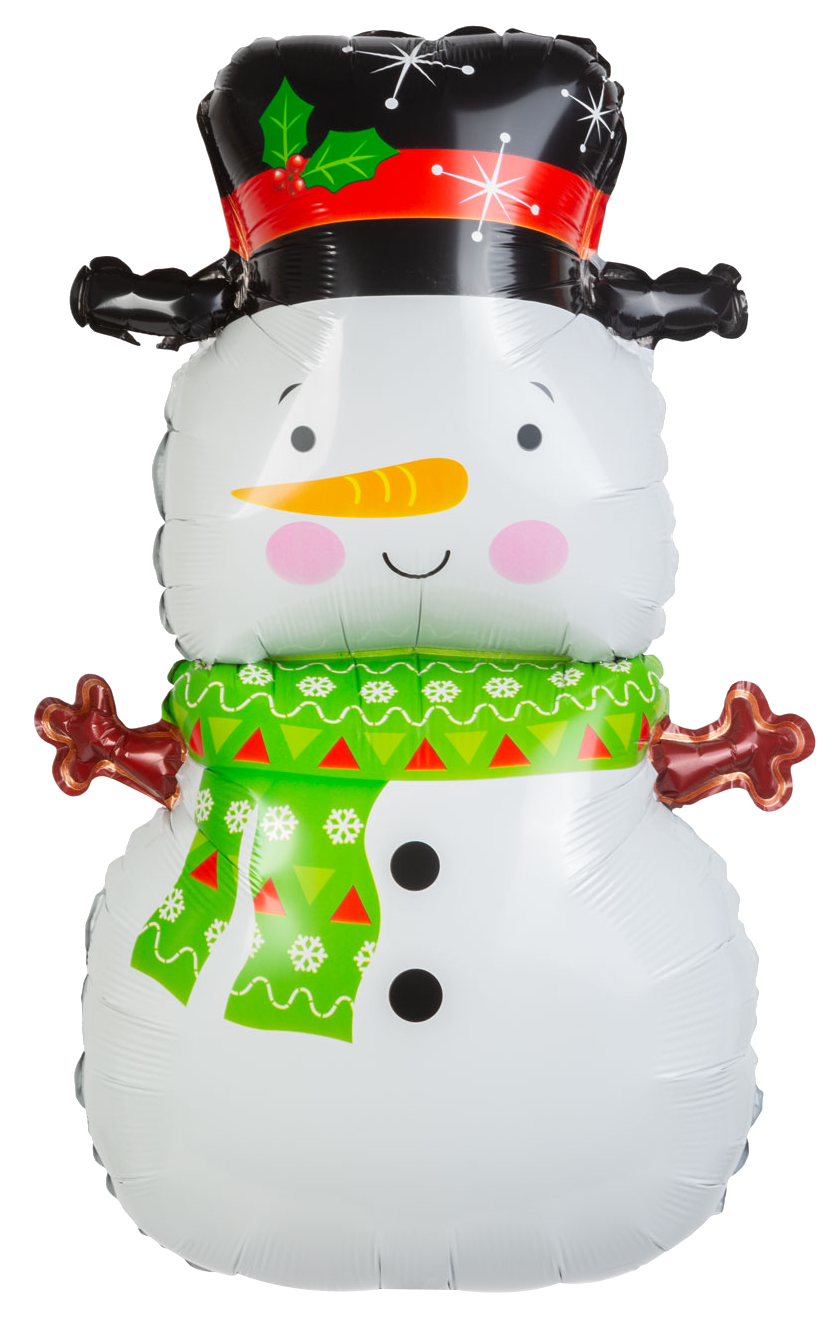 FAMILY CHRISTMAS 58241B Karácsonyi lufi - alumínium fólia hóember 81 x 49 cm