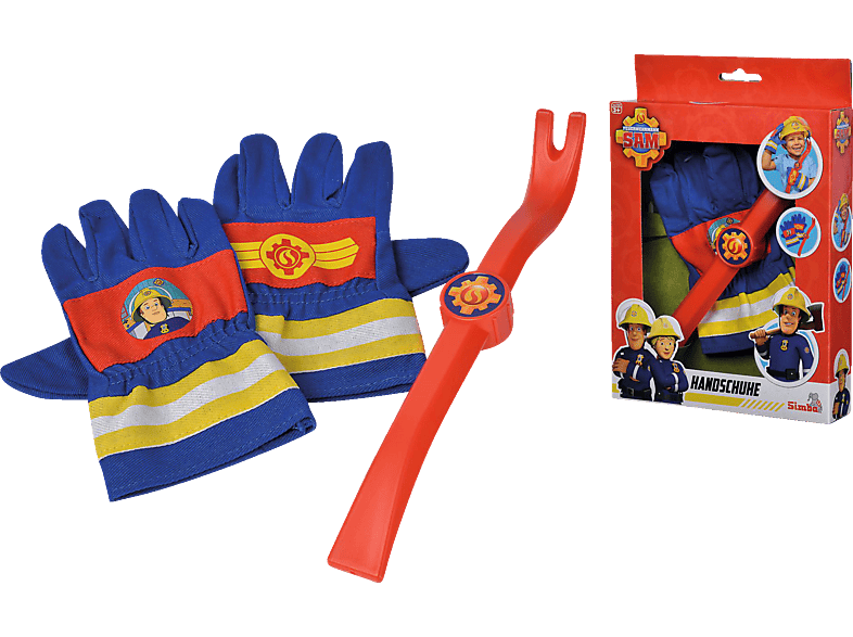 SIMBA TOYS Feuerwehrmann Sam Handschuhe & Brecheisen Rollenspielzeug Mehrfarbig