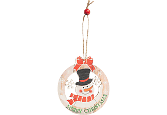 FAMILY CHRISTMAS 58248B Karácsonyfadísz - hóember - akasztható - 8,5 x 9,5 cm