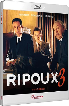 Couverture du film Ripoux 3. Trois hommes en costume sont devant. Le titre est en dessous.