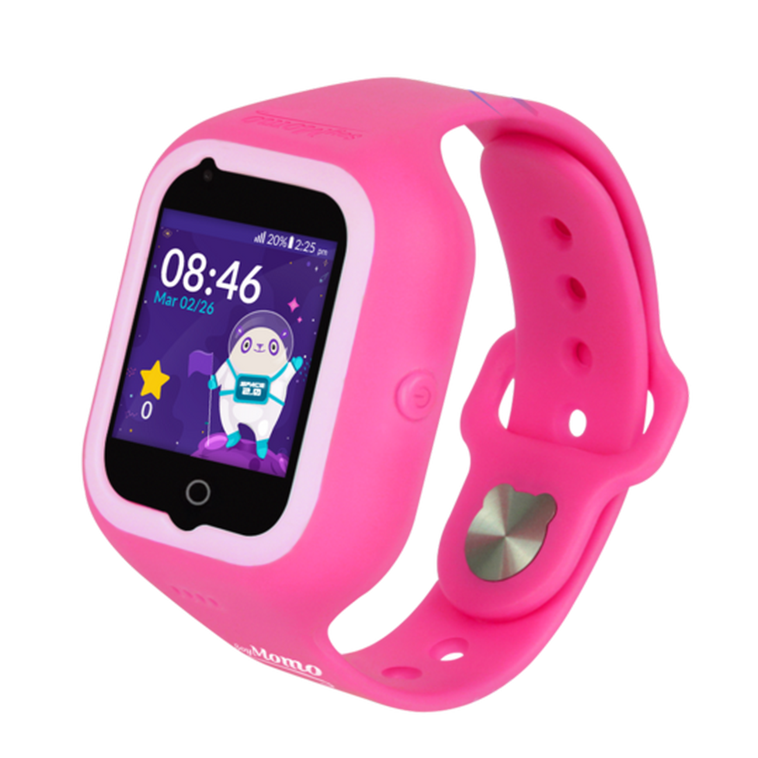 Smartwatch - SoyMomo Space 2.0 4G, Para niños, WiFi, GPS, Botón SOS, IP67, Android, Rosa + 2 correas