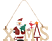 FAMILY CHRISTMAS 58250A Karácsonyi dekor fából - mikulásos - akasztóval - 17 x 9 cm