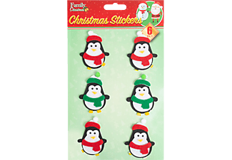 FAMILY CHRISTMAS 58251B Karácsonyi 3D filc matrica szett - pingvin - 15 x 20 cm - 6 db / csomag