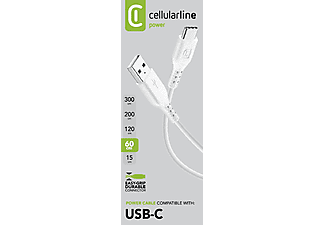 CELLULARLINE Type-C 0.6m Data Kablosu Beyaz_1