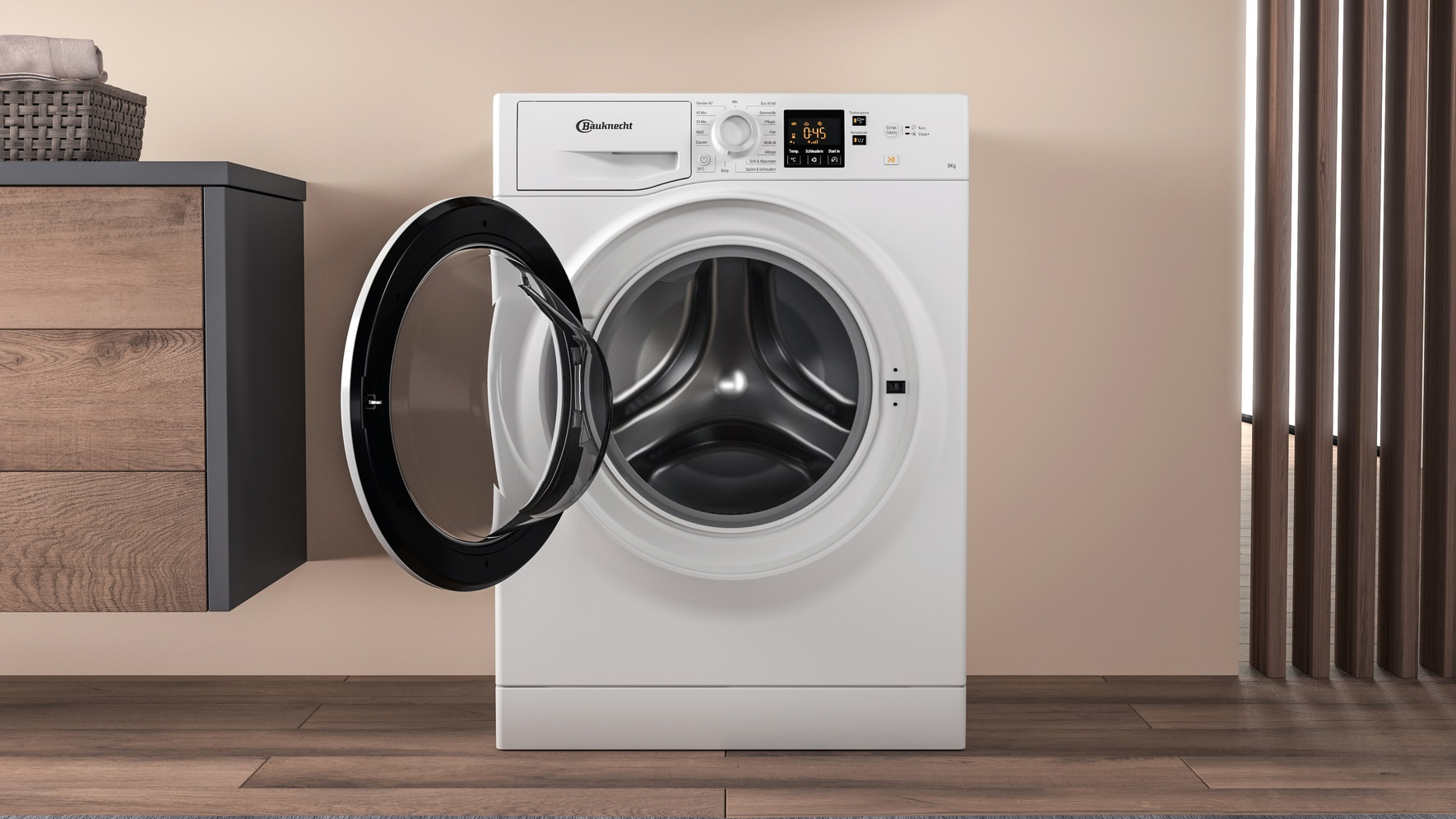 BAUKNECHT WWA 843 B Waschmaschine (8 kg, 1351 U/Min., B)