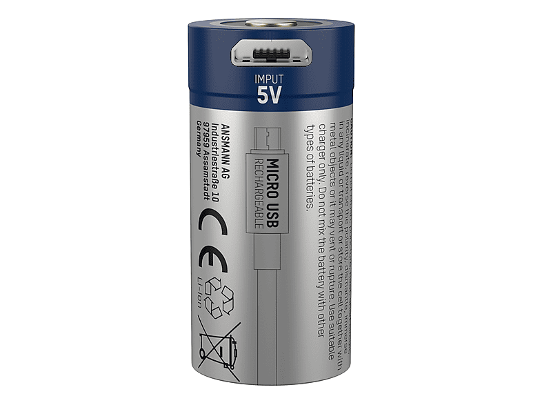 Ansmann 1300-0015 Akku RCR123A 16340 Li-Ion USB 850mAh — Foto 3 von 3