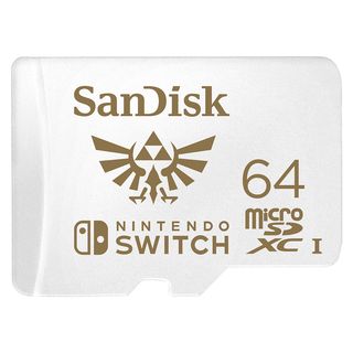 Tarjeta micro SDXC - SanDisk Licencia Nintendo®, 64 GB, Para Nintendo Switch, 100 MB/s, UHS-I, U3, Blanco