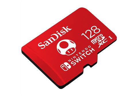 Tarjeta micro SDXC  SanDisk Licencia Nintendo®, 128 GB, Para Nintendo  Switch, 100 MB/s, UHS-I, U3, Rojo