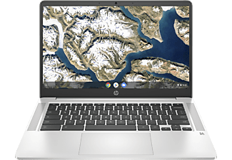 Portátil - HP Chromebook 14a-na0004ns, 14" HD, Intel® Celeron® N4020, 4GB, 64GB eMMC, Chrome OS, Plata