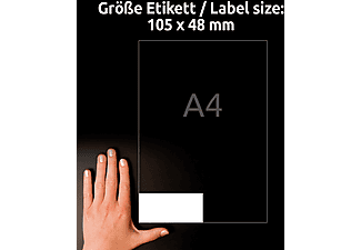 AVERY Zweckform Universal Etiketten 105 x 48 mm weiß 1.200 Etiketten