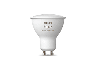 Bombilla inteligente - Philips Hue GU10, Luz Blanca y de Colores, 3W, Compatible con Alexa y Google Home