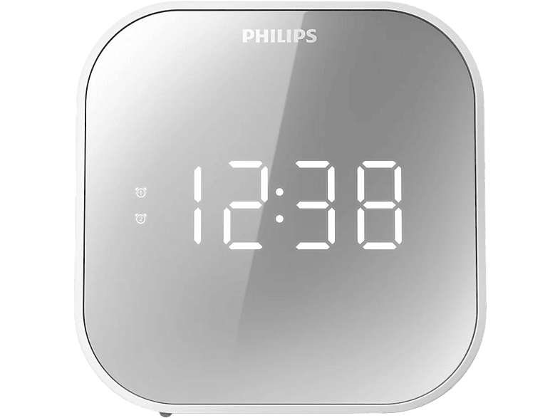 Radio despertador Philips TAR4406 12 Sintonizacion digital FM Alarma dual USB Temporizador Blanco