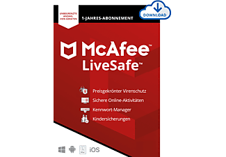 McAfee LiveSafe für alle Geräte in einem Haushalt, 1 Jahr, Download Code - [PC, iOS, Mac, Android] - [Multiplattform]