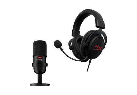 Auriculares gaming  HyperX Streamer Starter Pack, Cable, Para PC/PS4/PS5,  Negro + Micrófono HyperX Solocast