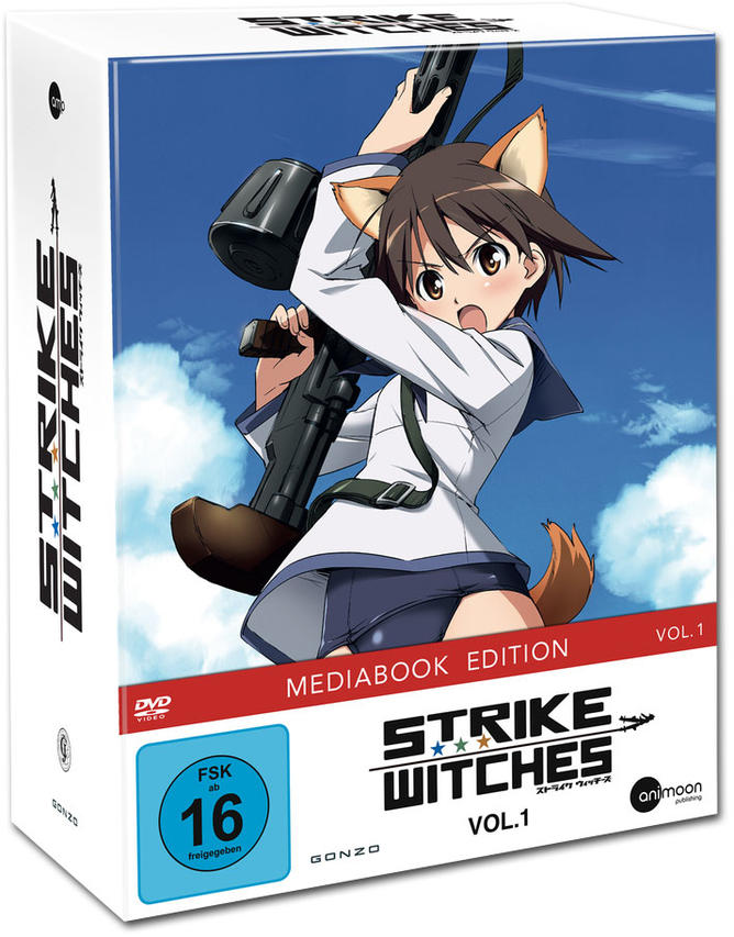 Anime-DVD-Box-Set mit einem Mädchen mit Fuchsohren, das eine Waffe hält.