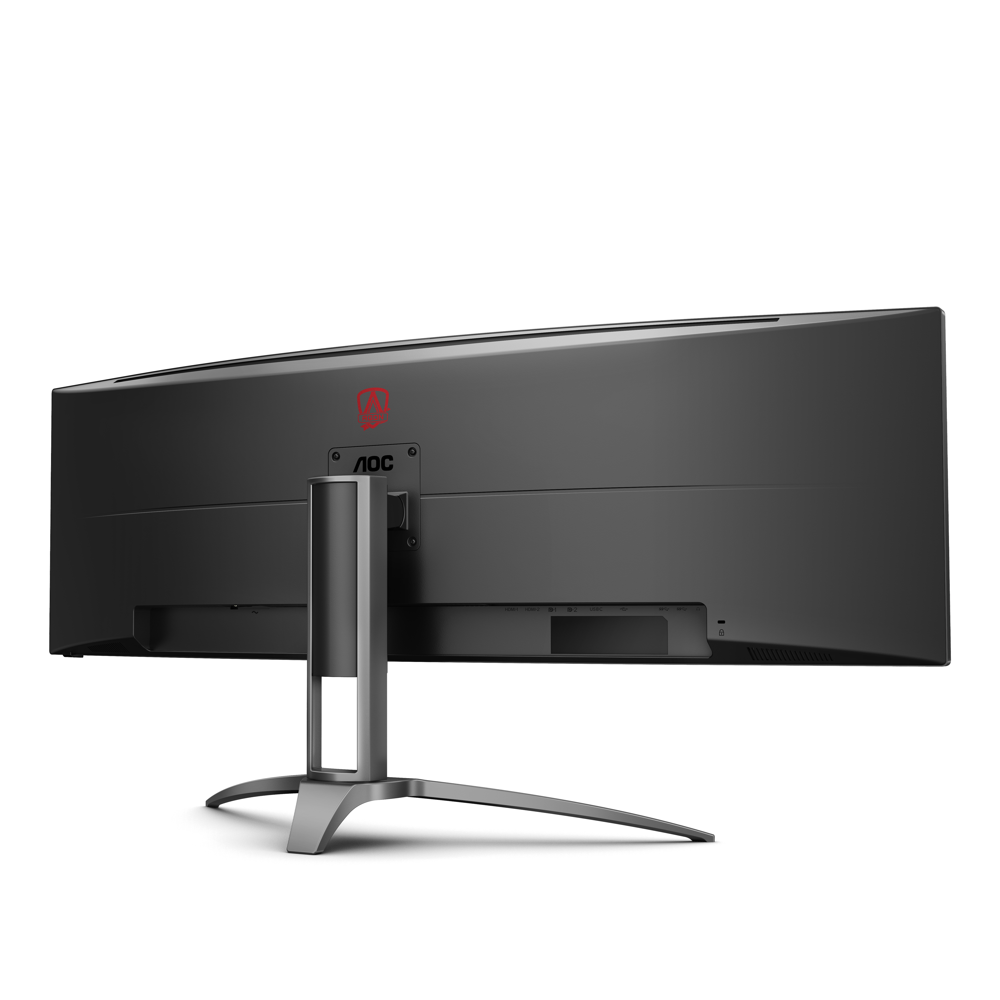 AOC Gaming Monitor AG493UCX2 Curved, 49 Zoll, DQHD, 4ms, 550cd, HDR10, 165Hz, 32:9, D-HDR 400, Schwarz 49 Zoll Gaming Monitor, QHD, 4 ms Reaktionszeit, 550 cd/m², 165 Hz, Schwarz/Rot