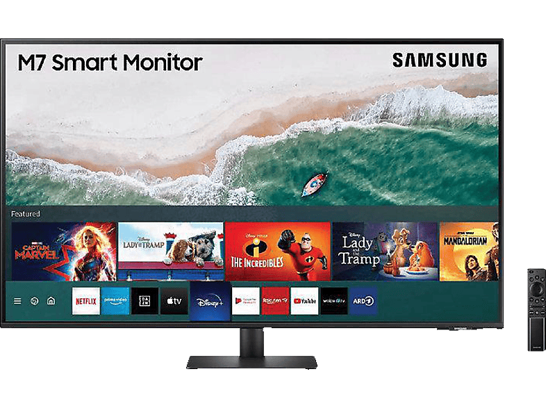 SAMSUNG LS43AM704UUXEN 43 Zoll UHD 4K Smart Monitor (8 ms Reaktionszeit ...