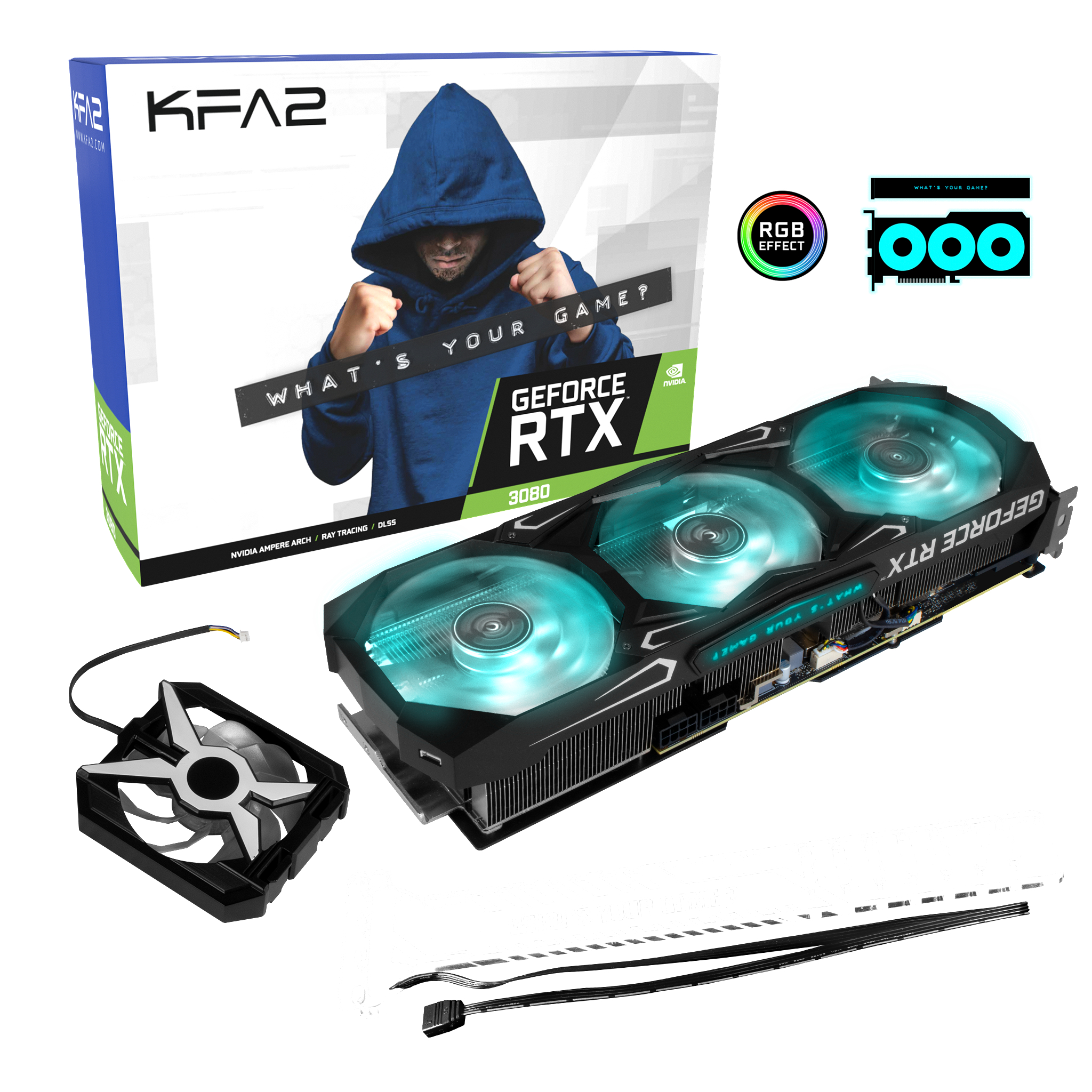 KFA2 GeForce RTX™ 3080 SG LHR 10GB GDDR6X 320-bit DP*3/HDMI (38NWM3MD99RK RTX 3080 SG 1-CLICK OC LHR 10GB) (NVIDIA, PCIe Grafikkarte)