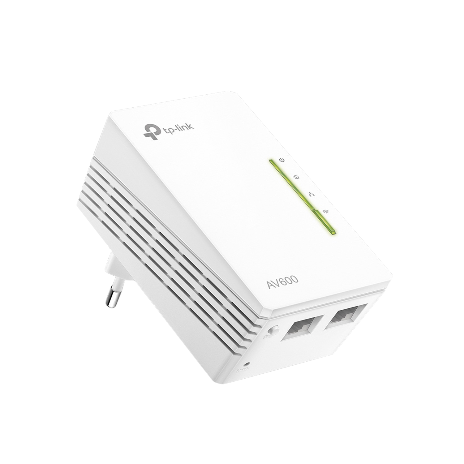 Adaptador PLC - TP-Link TL-WPA4220, Extensor Powerline, WiFi 600 mbps, 2 puertos Ethernet 10/100Mbps, Blanco