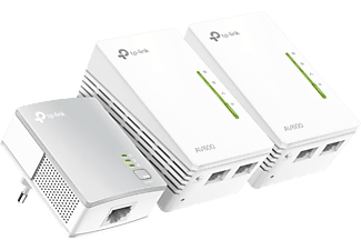 Adaptador | TP-Link TL-WPA4220 TKIT, Pack de 3 unidades, WiFi 300 mbps, 2 Ethernet 10/100Mbps, Blanco