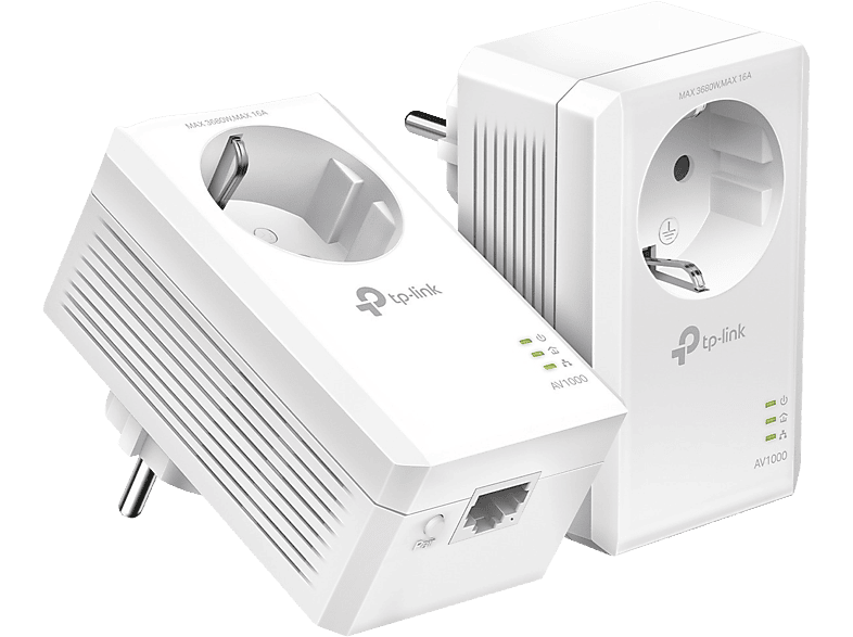 Adaptador PLC TP Link TL PA7017P KIT 2 Adaptadores Powerline AV1000 1000 mbps Gigabit Ethernet Blanco