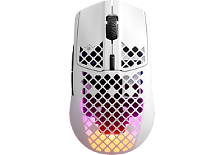 STEELSERIES Aerox 3 - Gaming Maus, Kabellos, Optisch mit Leuchtdioden, 18000 cpi, Snow