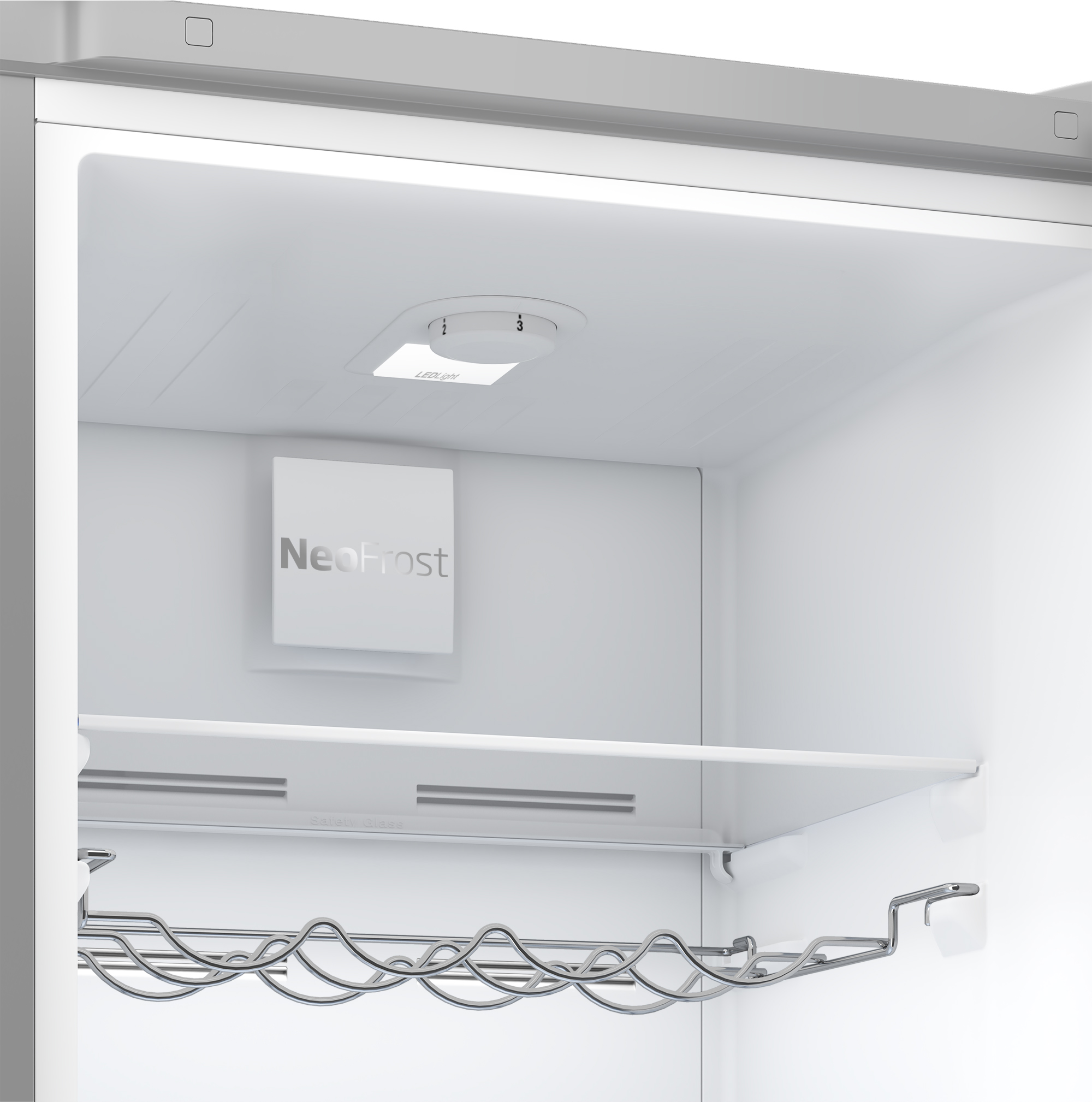 BEKO RCNA366K40XBN Kühlgefrierkombination (E, 324 l, 1852 mm hoch, Edelstahl-Look)