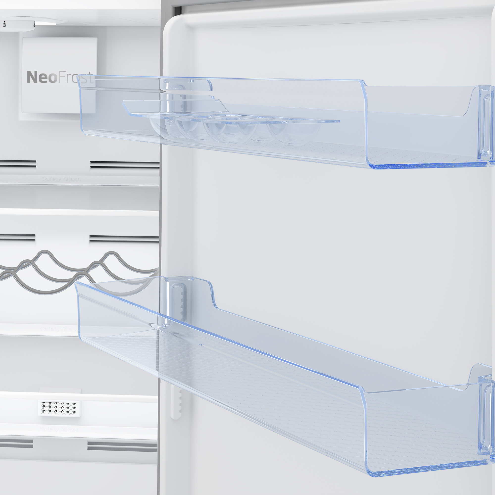 BEKO RCNA366K40XBN Kühlgefrierkombination (E, 324 l, 1852 mm hoch, Edelstahl-Look)