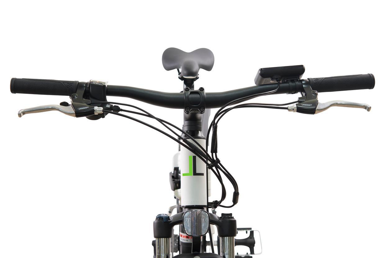 LLOBE 27,5” Falt Mountain E‐Bike FML‐830 Mountainbike (Laufradgröße: 27,5 Zoll, Rahmenhöhe: 48 cm, Unisex-Rad, 374.4 Wh, Weiß)
