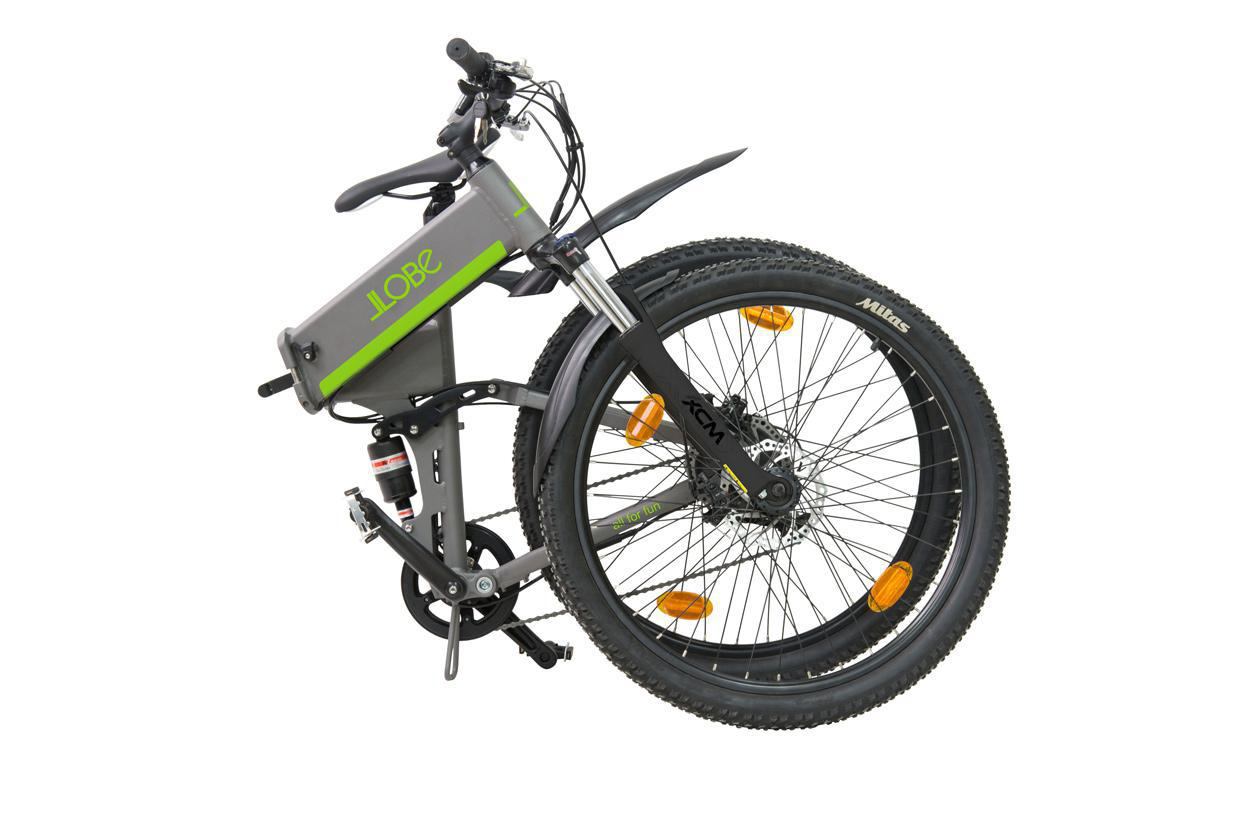 LLOBE 27,5 ”Falt Mountain E‐Bike FML‐830 Mountainbike (Laufradgrö ße: 27,5 Zoll, Rahmenhöhe: 48 cm, Unisex-Rad, 374.4 Wh, Grau)