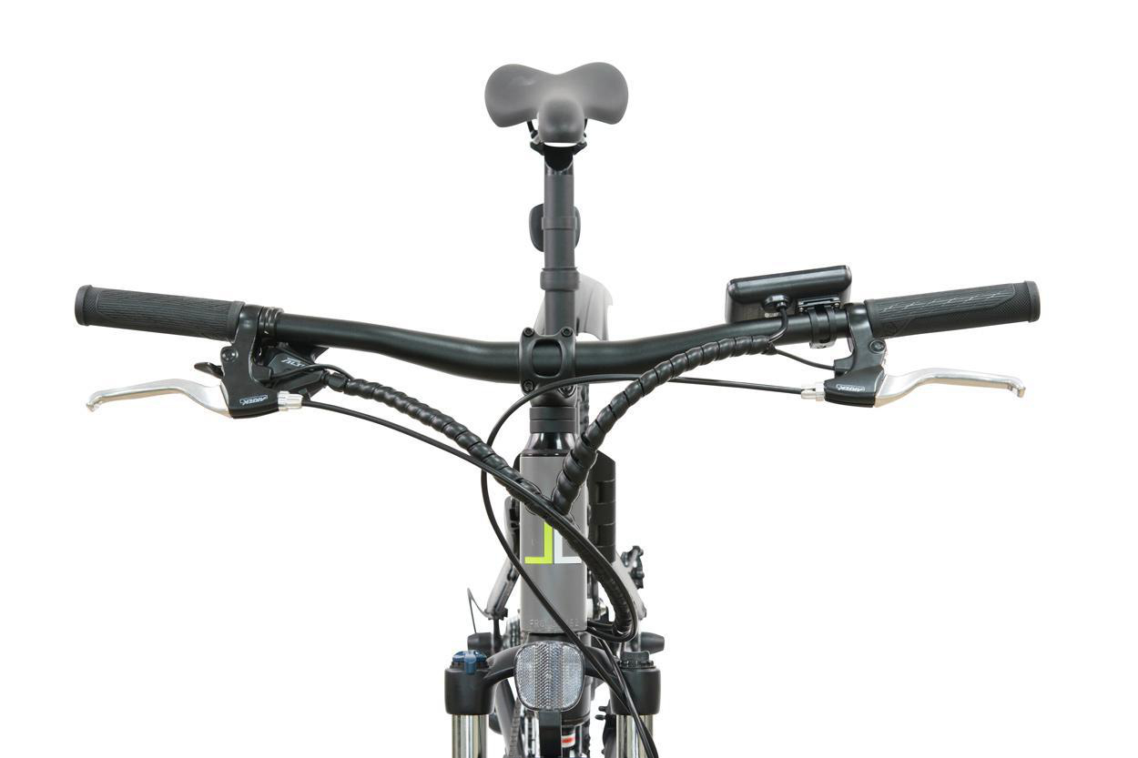 LLOBE 27,5 ”Falt Mountain E‐Bike FML‐830 Mountainbike (Laufradgröße: 27,5 Zoll, Rahmenhöhe: 48 cm, Unisex-Rad, 374.4 Wh, Grau)