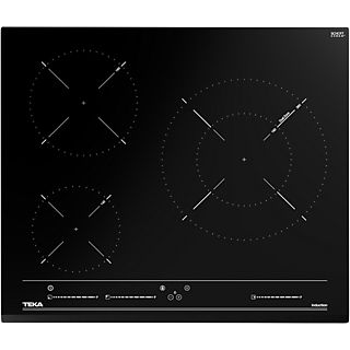 Placa inducción - Teka IZC 63015 MSS, 3 zonas, Zona grande 28 cm, Touch Control, 60 cm, Negro