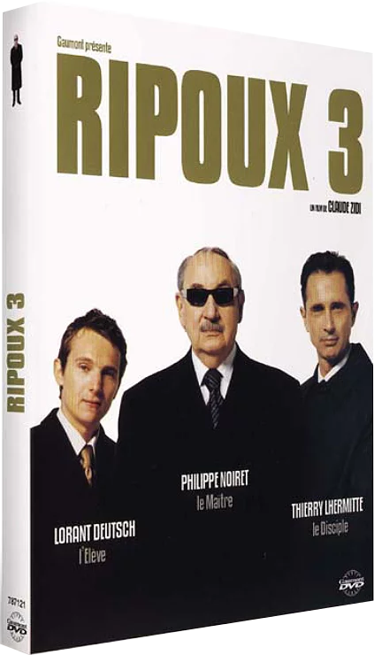 Boîtier DVD du film 'Ripoux 3' avec trois hommes sur la couverture.