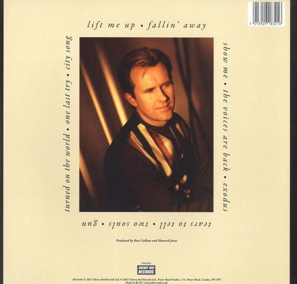 CD-Cover mit einem Bild eines Mannes, Texten und Text. Produziert von Ross Cullum und Howard Jones.