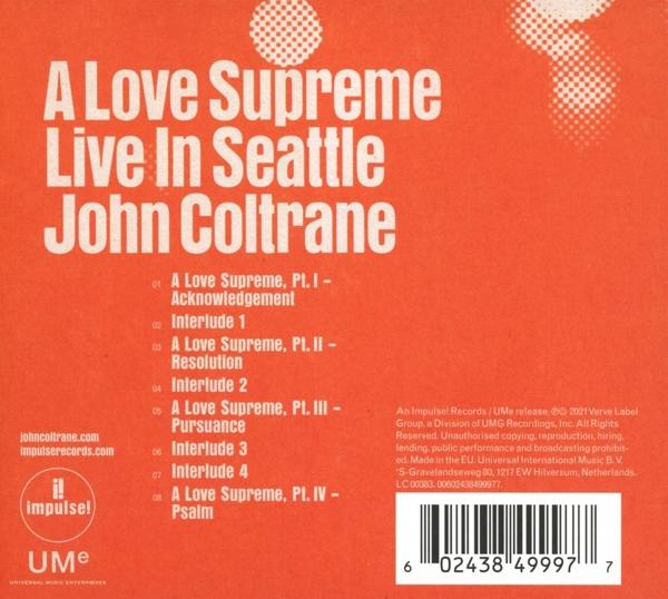 John Coltrane - A Love Supreme: Live In Seattle  - (CD)
