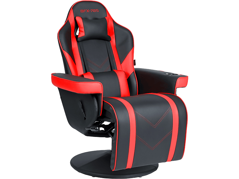 Silla gaming Ardistel Sofá Blackfire Pro Series Gaming Chair BFX705, Giro 360º, Negro/Rojo