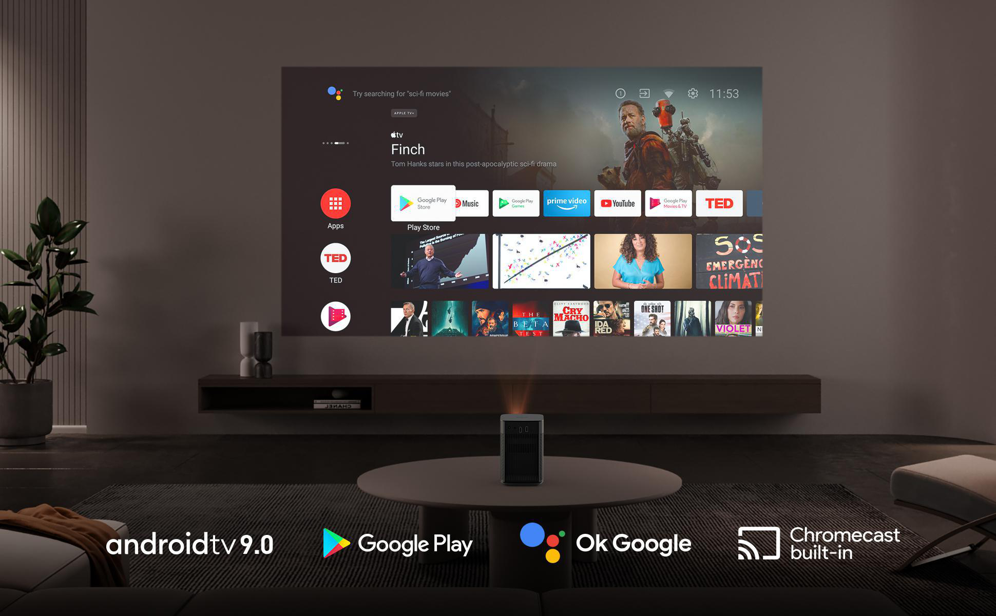 XGIMI Halo Beamer(Full-HD, 3D, 800 ANSI-Lumen, WLAN)