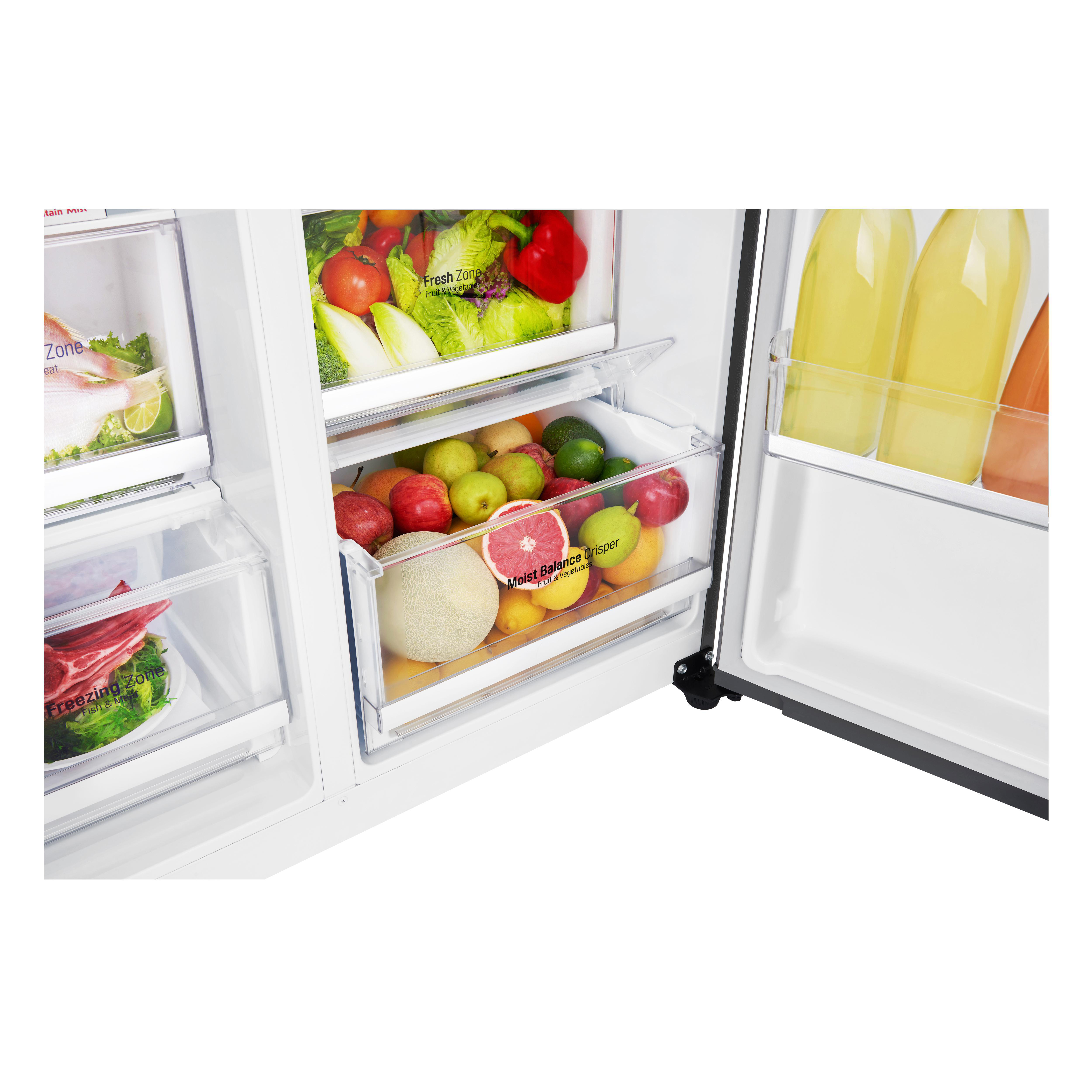 LG GSL 361 ICEZ Side-by-Side (606 l, F, 1790 mm hoch, Graphit)